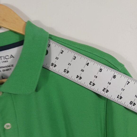 Nautica, Men's Performance Deck Shirt Classic Fit, Size Large, Kelly Green, Polo - Picture 12 of 16